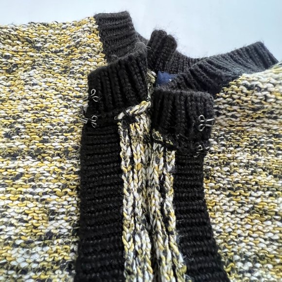 Evan Picone Petites Size PXL Open Cardigan Sweater Blazer Yellow Black - Picture 4 of 11